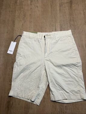 Goodfellow & Co Cream Flat Front Cotton Shorts